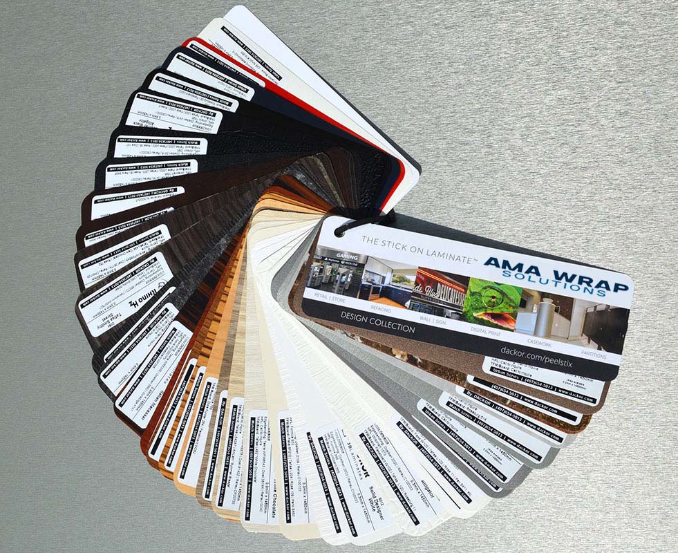 AMA Wrap Solutions design collection sample booklet