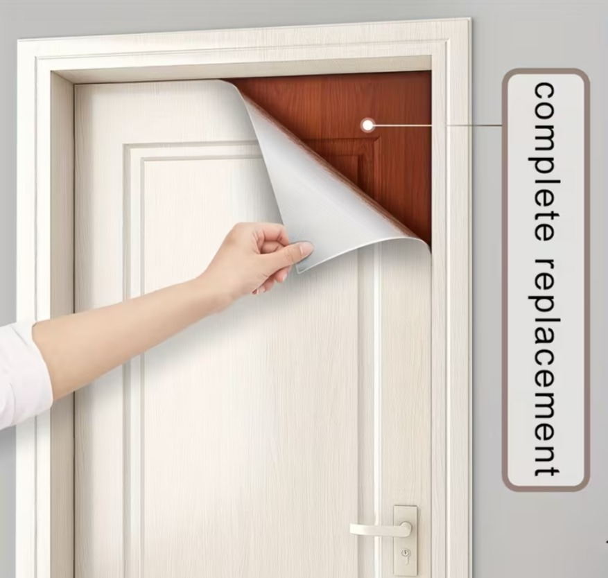 Door wrapping without complete replacement